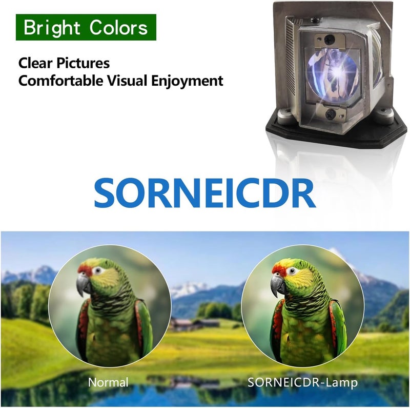 SORNEICDR BL-FP230D/BL-FP230J/BL-FP230H/SP.8EG01G.C01 Replacement Projector Lamp Bulb Compatible with Optoma HD20 HD23 HD230X HD180 HD2200 TX612 GT750 TH1020 EH1020 HD200X HD21 - Image 2